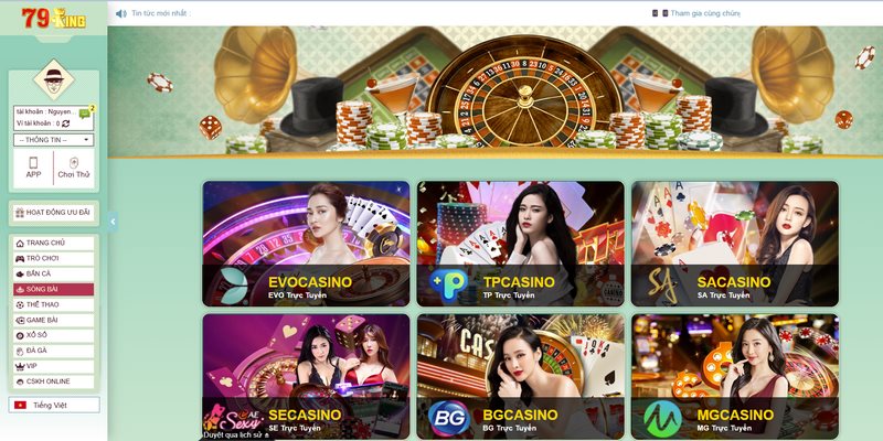Live Casino 79King - Sân Chơi Cá Cược Online Đẳng Cấp 5 Sao 2 Tổng quan về sảnh live casino của 79King